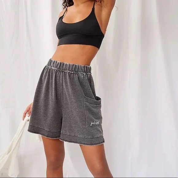 Free People Pants - Free People Cozy Girl Distressed Lounge Shorts Grey
Size S